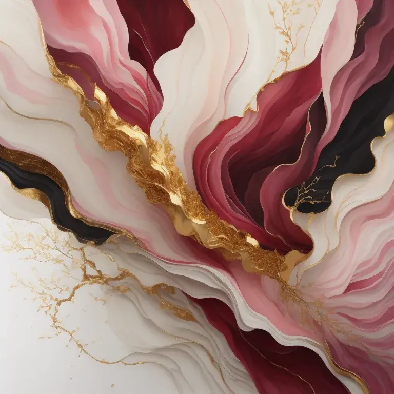 KI Bilder erstellen - Pattern Purple White Gold