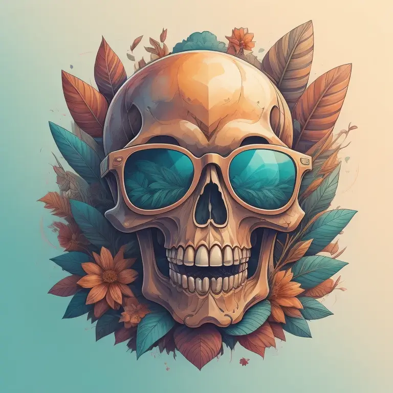 KI Bilder erstellen - Skull