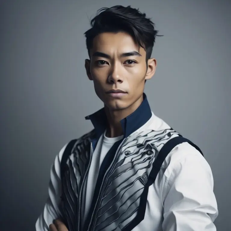 KI Bilder erstellen - Asian Model Contemporary Outfit KI Generated