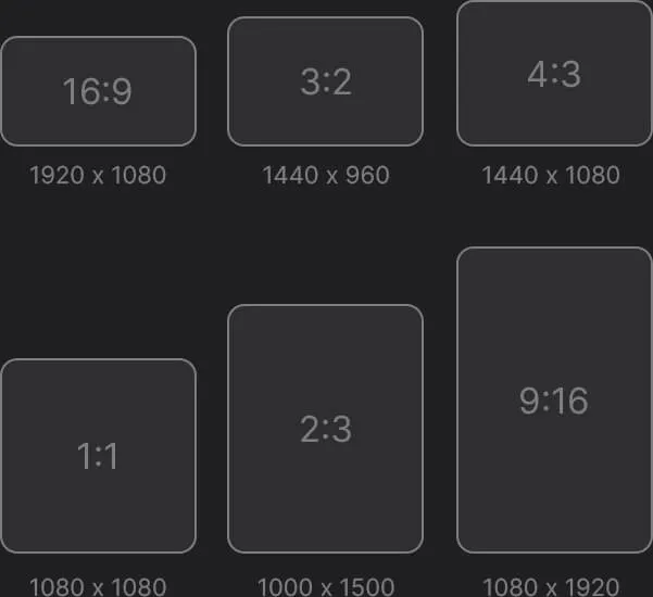 Schritt 2: Format auswählen - Wähle das passende Seitenverhältnis und die Bildgröße für dein generiertes KI-Bild: z. B. 16:9, 1:1 oder 4:3. So erhältst du das optimale Format für Social Media, Websites oder Druck.